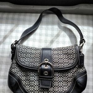Coach Black and Grey Handbag circa 2007